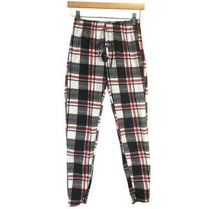 Women's‎ Plaid Print Leggings Multicolor Red Size S